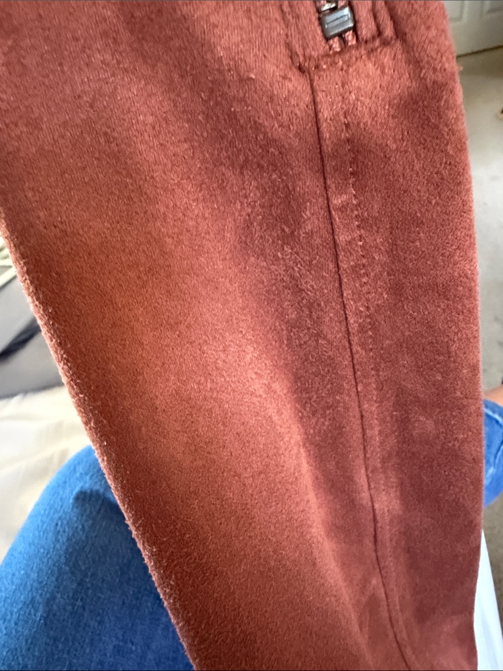 Matilda Jane Rust-Brown Suede Moto Jacket - Picture 4 of 5